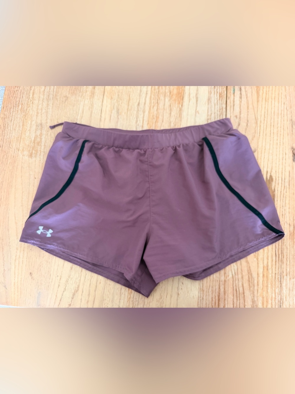 Under Armour Plum Athletic Shorts with Black Trim
